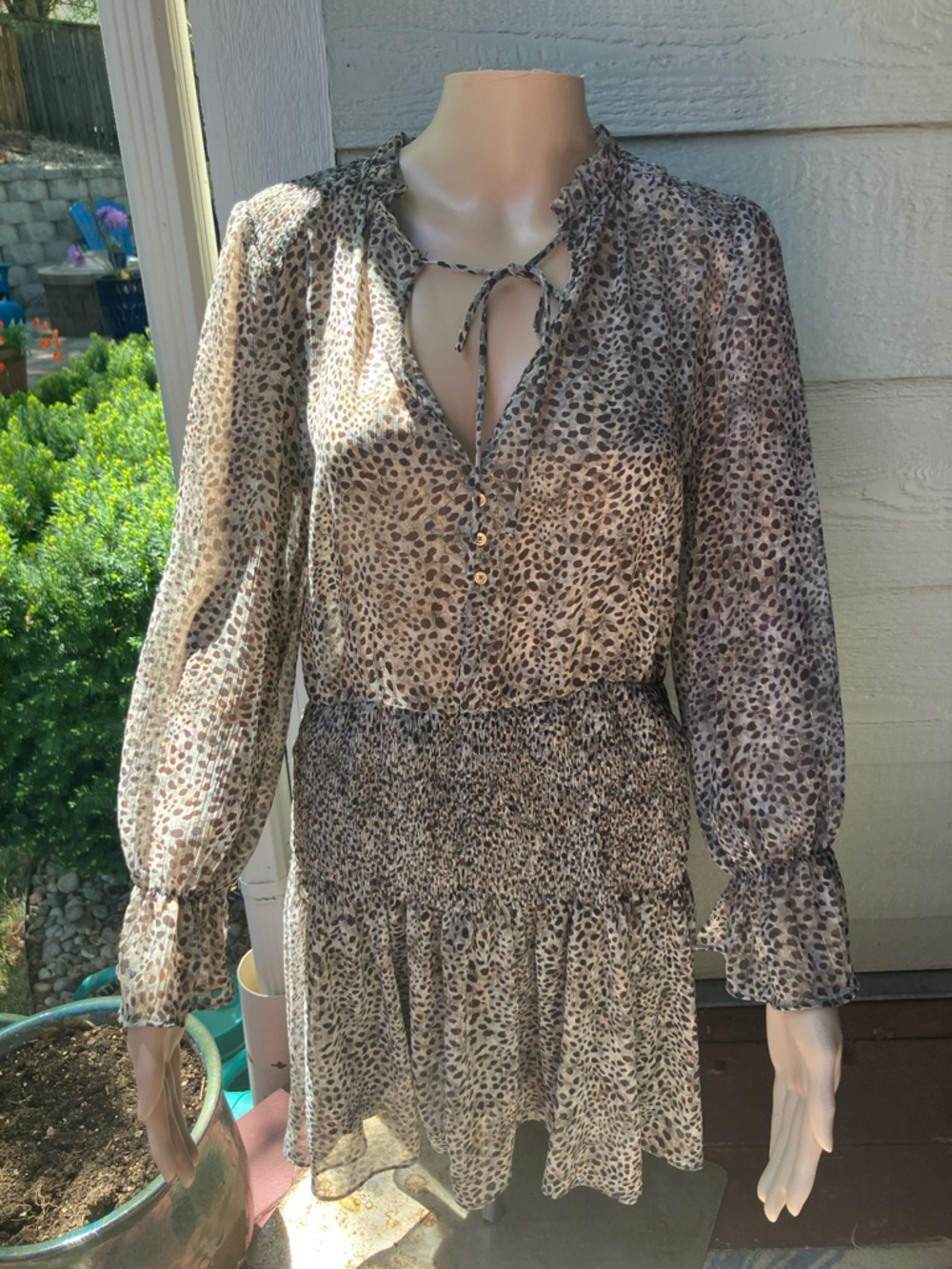 Zara animal print mini dress